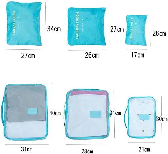 6pcs/set Travel Storage Bag Portable Luggage Organizer - Image 5